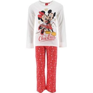 Pyjama Kerstmis Minnie MINNIE MOUSE. Katoen materiaal. Maten 6 jaar - 114 cm. Wit kleur