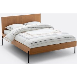 Bed met beddenbodem, Lodge LA REDOUTE INTERIEURS. Metaal, hout materiaal. Maten 140 x 190 cm. Kastanje kleur