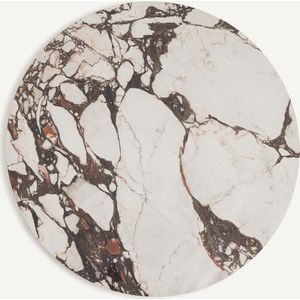 Rond tafelblad van keramiek Ø137 cm, Roundo AM.PM. Keramiek materiaal. Maten 8 personen. Wit kleur
