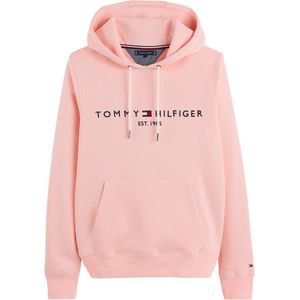 Hoodie Tommy Logo TOMMY HILFIGER. Bio katoen materiaal. Maten XXL. Roze kleur