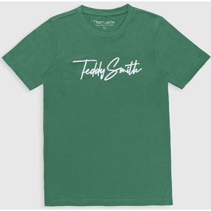 T-shirt met korte mouwen TEDDY SMITH. Katoen materiaal. Maten 16 jaar - 174 cm. Groen kleur