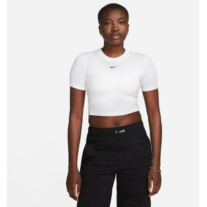 T-shirt Essential slim crop NIKE. Polyester materiaal. Maten L. Wit kleur