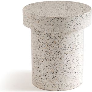 Salontafel in terrazzo, Madina LA REDOUTE INTERIEURS. Cement materiaal. Maten één maat. Wit kleur