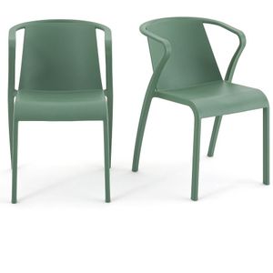Set van 2 fauteuils in polypropyleen, Predsida LA REDOUTE INTERIEURS.  materiaal. Maten één maat. Groen kleur
