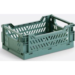 Plooibare kist/krat 25,5x16,5 cm, Cageta LA REDOUTE INTERIEURS. Plastic materiaal. Maten één maat. Groen kleur