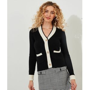 Vest met zakken vooraan JOE BROWNS. Viscose materiaal. Maten 42 FR - 40 EU. Zwart kleur