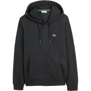 Zip-up hoodie in katoen LACOSTE. Katoen materiaal. Maten XL. Zwart kleur