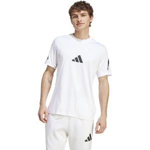 T-shirt met patch logo in siliconen adidas Performance. Katoen materiaal. Maten M. Wit kleur