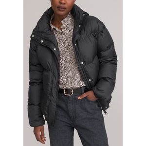 Korte donsjas met opstaande kraag LA REDOUTE COLLECTIONS. Polyester materiaal. Maten 40 FR - 38 EU. Zwart kleur