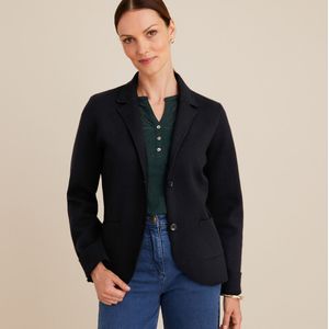 Kort, getailleerd jasje ANNE WEYBURN. Viscose materiaal. Maten 40 FR - 38 EU. Zwart kleur