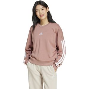 Sweater met ronde hals Essentials 3-Stripes ADIDAS SPORTSWEAR. Katoen materiaal. Maten M. Kastanje kleur