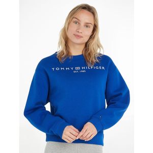 Sweater met ronde hals en logo TOMMY HILFIGER. Bio katoen materiaal. Maten XS. Blauw kleur