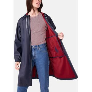 Tweekleurige lange regenjas voor dames PETIT BATEAU. Polyurethaan materiaal. Maten XL. Blauw kleur