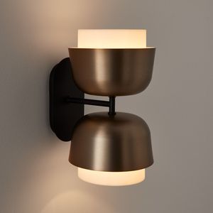 Dubbele wandlamp metaal ijzer, Clepsos AM.PM. Metaal materiaal. Maten één maat. Kastanje kleur