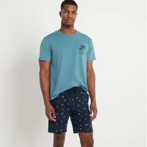 Pyjashort met korte mouwen LA REDOUTE COLLECTIONS. Katoen materiaal. Maten M. Groen kleur