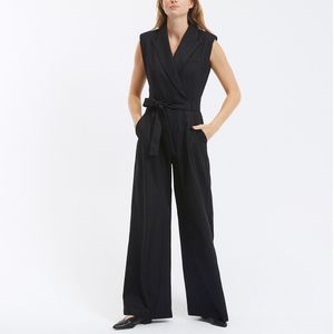 Jumpsuit zonder mouwen TWIST SUNCOO. Polyester materiaal. Maten 2(M). Zwart kleur