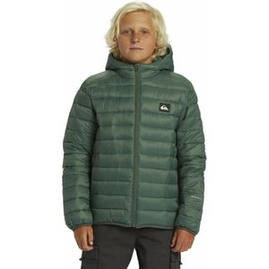 Donsjas met kap QUIKSILVER. Nylon/polyamide materiaal. Maten 10 jaar - 138 cm. Groen kleur