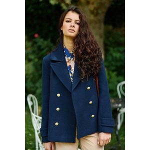 Caban NATALIA LA PETITE ETOILE. Polyester materiaal. Maten 3(L). Blauw kleur