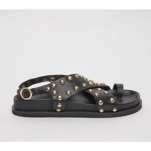 Sandalen in leer met studs COLIBRI PETITE MENDIGOTE. Leer materiaal. Maten 38. Zwart kleur