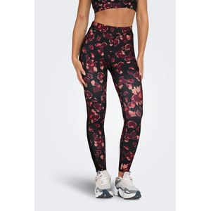 ONLY PLAY Sportlegging ONPFLORA Zwart/Donkerrood