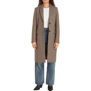 TOMMY HILFIGER - Geruite Jas - Grijs - Mixed Wol