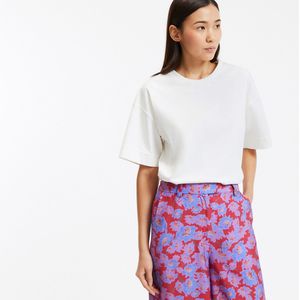 Loose fit T-shirt, Signature PAUL LA REDOUTE COLLECTIONS. Katoen materiaal. Maten S. Wit kleur