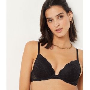 Push-up BH n°2 Idole ETAM. Kant materiaal. Maten 95A FR - 80A EU. Zwart kleur