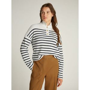 Trui met knoopsluiting TOMMY HILFIGER. Wol materiaal. Maten XL. Wit kleur