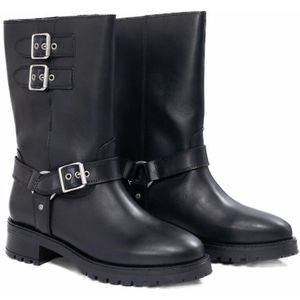 Laarzen in biker spirit IKKS. Leer materiaal. Maten 41. Zwart kleur