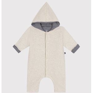 Onesie met kap PETIT BATEAU. Katoen materiaal. Maten 1 mnd - 54 cm. Beige kleur