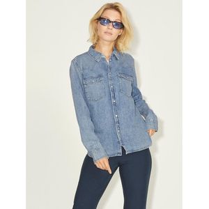 Jeanshemd, drukknoopsluiting JJXX. Katoen materiaal. Maten XS. Blauw kleur