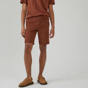 Chino bermuda LA REDOUTE COLLECTIONS. Katoen materiaal. Maten 46 FR - 50 EU. Kastanje kleur