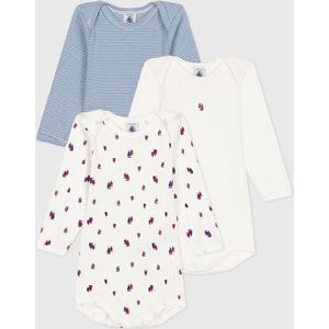 Set van 3 rompers met lange mouwen PETIT BATEAU. Katoen materiaal. Maten 2 jaar - 86 cm. Multicolor kleur