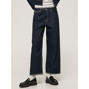 Wijde jeans Edie Selvedge PEPE JEANS. Denim materiaal. Maten Maat 29 (US) - Lengte 28. Blauw kleur