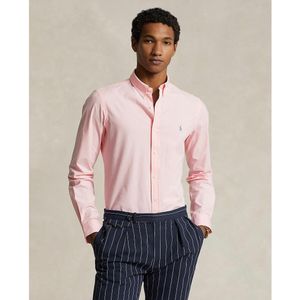 Overhemd in stretchpopeline, slim fit POLO RALPH LAUREN. Katoen materiaal. Maten M. Roze kleur
