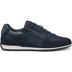 Sneakers met rits Ionio GEOX. Leer materiaal. Maten 45. Blauw kleur