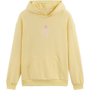 Oversized hoodie met tekst LA REDOUTE COLLECTIONS. Molton materiaal. Maten M. Geel kleur