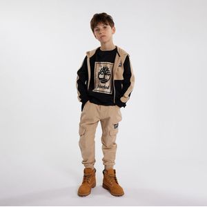 Zip-up hoodie in molton TIMBERLAND. Molton materiaal. Maten 14 jaar - 162 cm. Zwart kleur