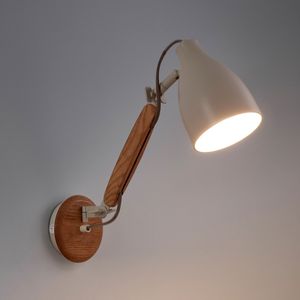 Wandlamp, scharnierend, Venatti AM.PM. Licht hout materiaal. Maten één maat. Beige kleur