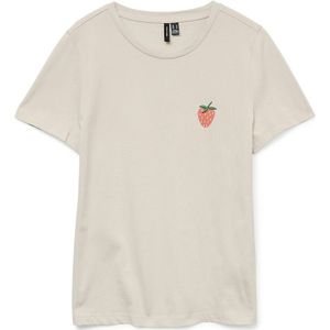 Bedrukt T-shirt met ronde hals VERO MODA. Katoen materiaal. Maten L. Wit kleur