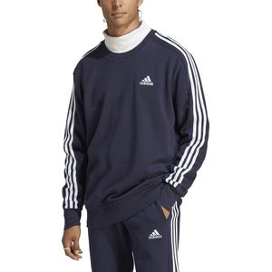Sweater in molton, 3 stripes, Essentials ADIDAS SPORTSWEAR. Katoen materiaal. Maten XS. Blauw kleur