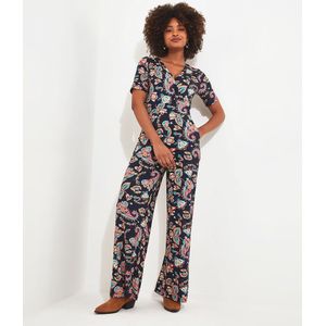 Bedrukte jumpsuit Juliette JOE BROWNS. Viscose materiaal. Maten 44 FR - 42 EU. Blauw kleur