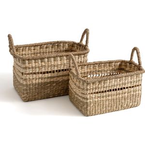 Set van 2 manden met handvatten, herbarium, Sola