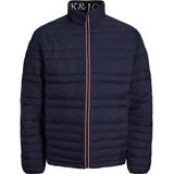 Donsjas met opstaande kraag Jjsanto JACK & JONES. Polyester materiaal. Maten S. Blauw kleur