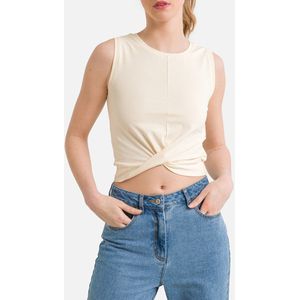 Cropped tanktop Carnac FILA. Katoen materiaal. Maten XL. Beige kleur