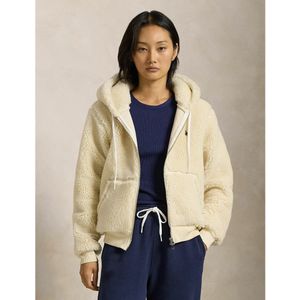 Zip-up hoodie in sherpa POLO RALPH LAUREN. Polyester materiaal. Maten M. Beige kleur