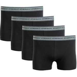 Set van 4 boxershorts Basic Coton ATHENA. Katoen materiaal. Maten 3XL. Zwart kleur
