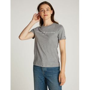 T-shirt met ronde hals en korte mouwen TOMMY HILFIGER. Katoen materiaal. Maten L. Grijs kleur