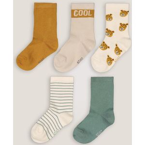 Set van 5 paar sokken LA REDOUTE COLLECTIONS. Katoen materiaal. Maten 15/18. Multicolor kleur