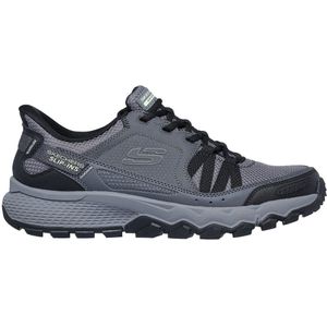 SKECHERS - Dynamite AT - Sneakers - Antraciet Grijs - Leer/Polyurethaan/Polyester